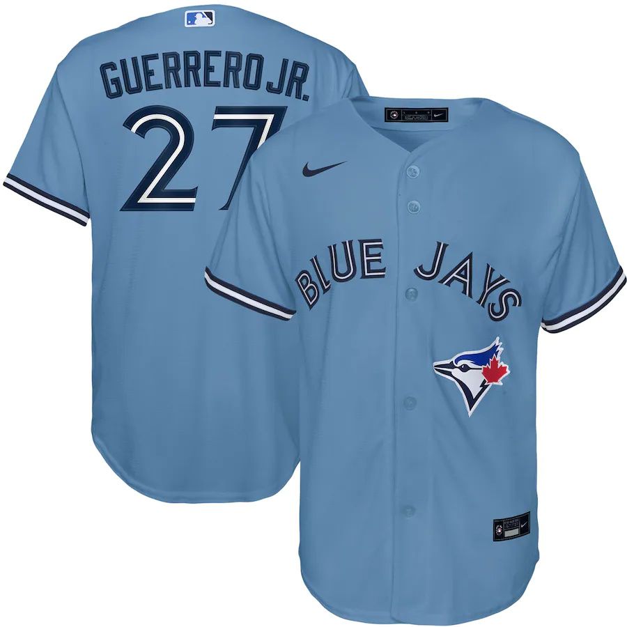 Youth Toronto Blue Jays #27 Vladimir Guerrero Jr. Nike Powder Blue Alternate Replica Player MLB Jerseys->youth mlb jersey->Youth Jersey